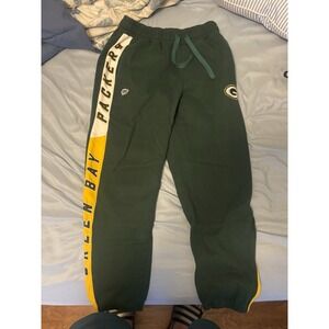 NFL Green Bay Packers Handshigh Sweatpants Large Green Yellow Football Lounge